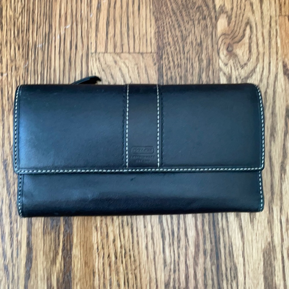 Coach black wallet.
